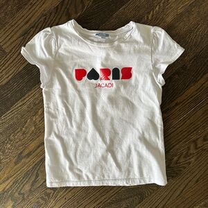 JACADI Paris Girls Cotton Logo Printed T-Shirt Size 10A